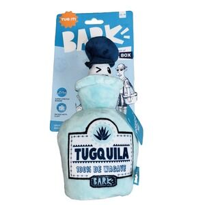 Bark Box Plush Dog Toy Tugquila Squeak Crinkle Pop Out Worm XS/M - NEW